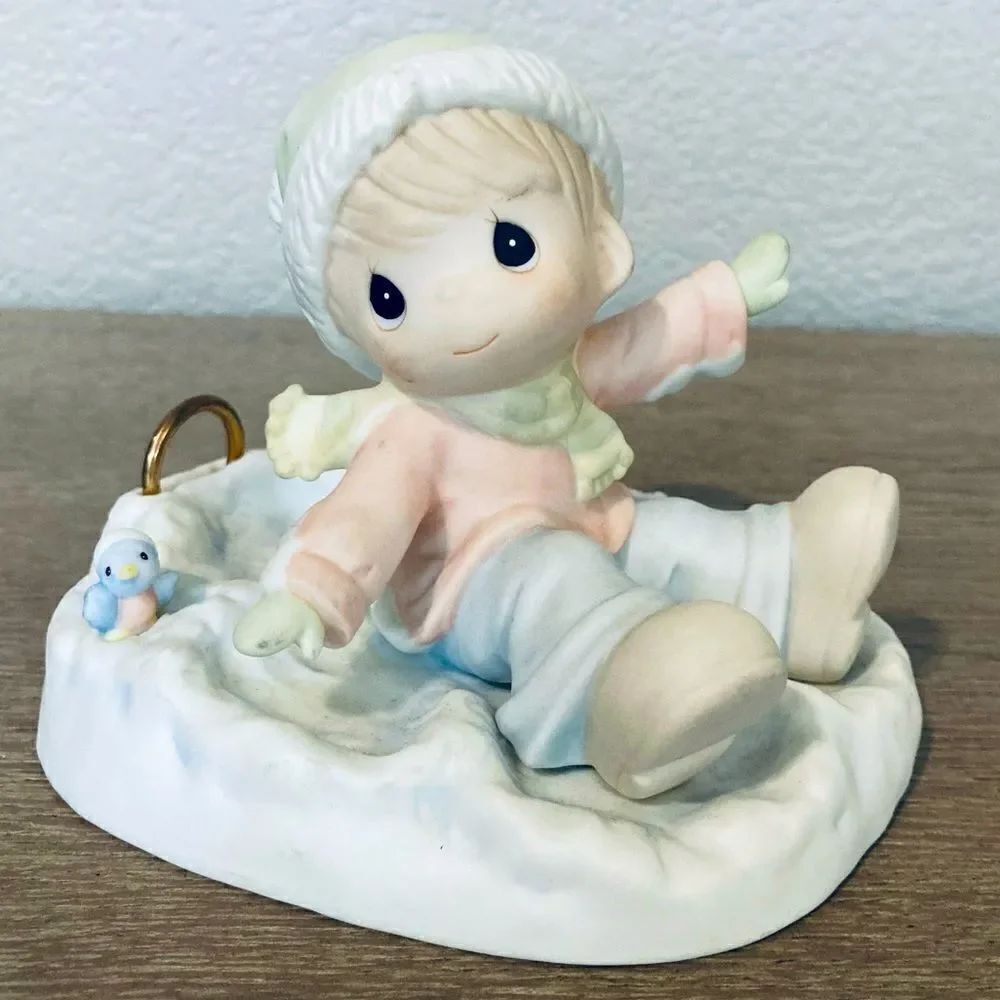 Precious Moments “Angels on Earth” Boy in Snow Figurine